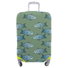 Fishes Pattern Background Theme Luggage Cover (medium) by Vaneshop