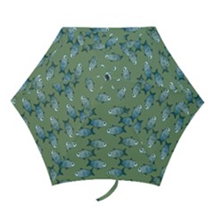 Fishes Pattern Background Theme Mini Folding Umbrellas by Vaneshop