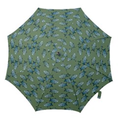 Fishes Pattern Background Theme Hook Handle Umbrellas (large) by Vaneshop