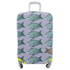 Fishes Pattern Background Theme Art Luggage Cover (medium) by Vaneshop