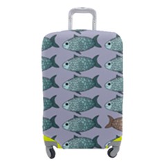 Fishes Pattern Background Theme Art Luggage Cover (small) by Vaneshop