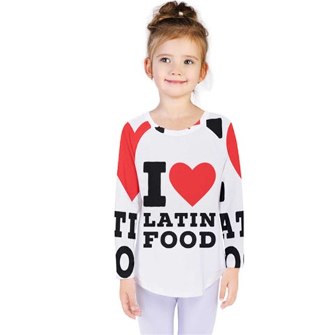 I Love Latin Food Kids  Long Sleeve Tee by ilovewhateva