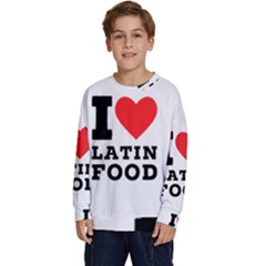 I Love Latin Food Kids  Long Sleeve Jersey by ilovewhateva
