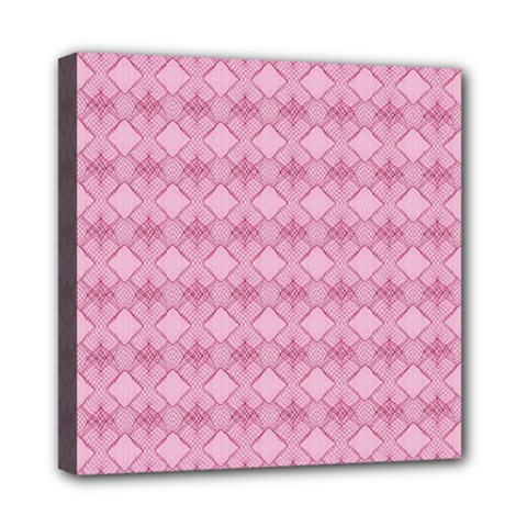 Pattern Print Floral Geometric Mini Canvas 8  X 8  (stretched) by Vaneshop