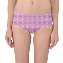 Pattern Print Floral Geometric Mid-Waist Bikini Bottoms