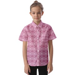 Pattern Print Floral Geometric Kids  Short Sleeve Shirt