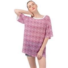 Pattern Print Floral Geometric Oversized Chiffon Top