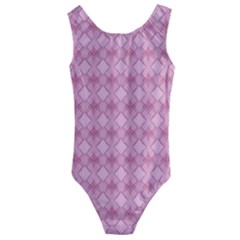 Pattern Print Floral Geometric Kids  Cut-out Back One Piece Swimsuit