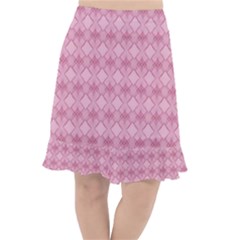 Pattern Print Floral Geometric Fishtail Chiffon Skirt