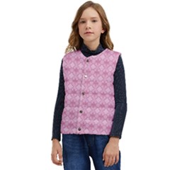 Pattern Print Floral Geometric Kid s Short Button Up Puffer Vest	