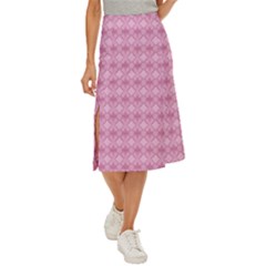 Pattern Print Floral Geometric Midi Panel Skirt