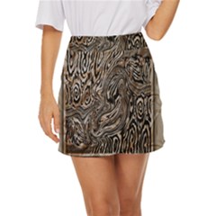 Zebra Abstract Background Mini Front Wrap Skirt by Vaneshop