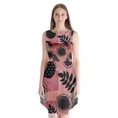 Abstract Pattern Floral Wall Art Sleeveless Chiffon Dress   by Vaneshop