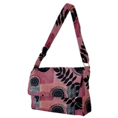 Abstract Pattern Floral Wall Art Full Print Messenger Bag (m)