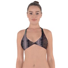 Leopard Animal Shawl Honeycomb Halter Neck Bikini Top by Vaneshop