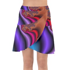 Colorful Piece Abstract Wrap Front Skirt by Vaneshop