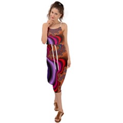 Colorful Piece Abstract Waist Tie Cover Up Chiffon Dress by Vaneshop