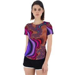 Colorful Piece Abstract Back Cut Out Sport Tee by Vaneshop