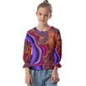 Colorful Piece Abstract Kids  Cuff Sleeve Top View1