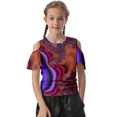 Colorful Piece Abstract Kids  Butterfly Cutout Tee by Vaneshop