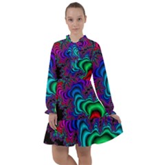 Abstract Piece Color All Frills Chiffon Dress by Vaneshop