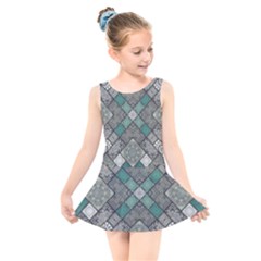 Mandala Decoration Flora Floral Flower Kids  Skater Dress Swimsuit by Vaneshop