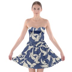 Bird Animal Animal Background Strapless Bra Top Dress