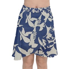 Bird Animal Animal Background Chiffon Wrap Front Skirt