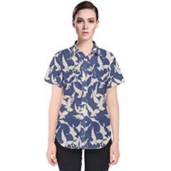 Bird Animal Animal Background Women s Short Sleeve Shirt