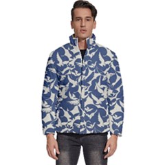 Bird Animal Animal Background Men s Puffer Bubble Jacket Coat