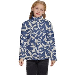 Bird Animal Animal Background Kids  Puffer Bubble Jacket Coat