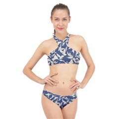 Bird Animal Animal Background High Neck Bikini Set