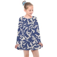 Bird Animal Animal Background Kids  Long Sleeve Dress