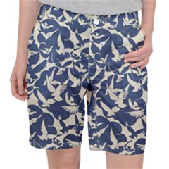 Bird Animal Animal Background Women s Pocket Shorts