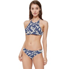 Bird Animal Animal Background Banded Triangle Bikini Set