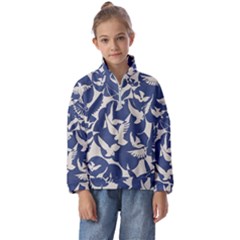 Bird Animal Animal Background Kids  Half Zip Hoodie by Vaneshop