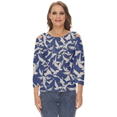 Bird Animal Animal Background Cut Out Wide Sleeve Top