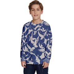 Bird Animal Animal Background Kids  Long Sleeve Jersey