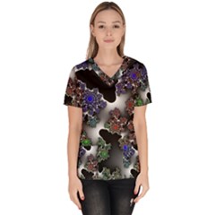 Piece Graphic Women s V-Neck Scrub Top