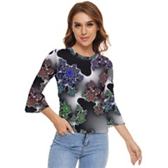 Piece Graphic Bell Sleeve Top