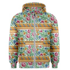 Flower Fabric Design Men s Zipper Hoodie by Vaneshop