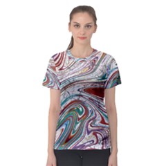 Abstract Background Ornamental Women s Sport Mesh Tee