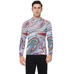 Abstract Background Ornamental Men s Long Sleeve Rash Guard