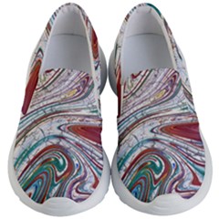 Abstract Background Ornamental Kids Lightweight Slip Ons