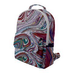 Abstract Background Ornamental Flap Pocket Backpack (Large)