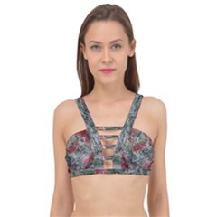 Design Pattern Scarf Gradient Cage Up Bikini Top by Vaneshop