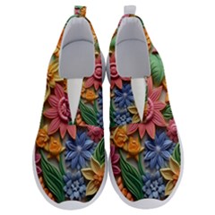 Flower Bloom Embossed Pattern No Lace Lightweight Shoes by Vaneshop