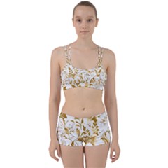 Flowers Gold Floral Perfect Fit Gym Set by Vaneshop