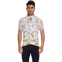 Flowers Gold Floral Men s Short Sleeve Cycling Jersey by Vaneshop