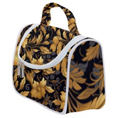 Flower Gold Floral Satchel Handbag by Vaneshop